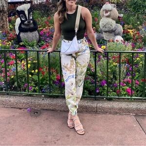 Zara Floral Print Lightweight Joggers - Multicolor